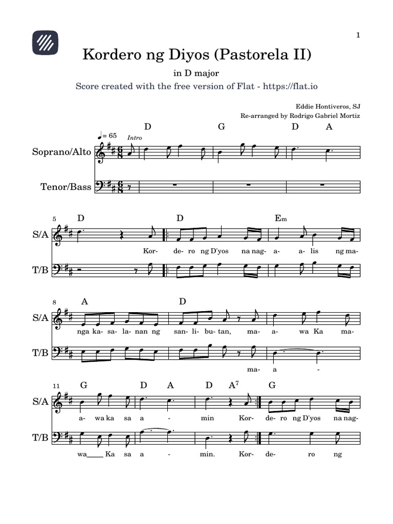 12 Kordero NG Diyos (Pastorela II) - Eddie Hontiveros | PDF