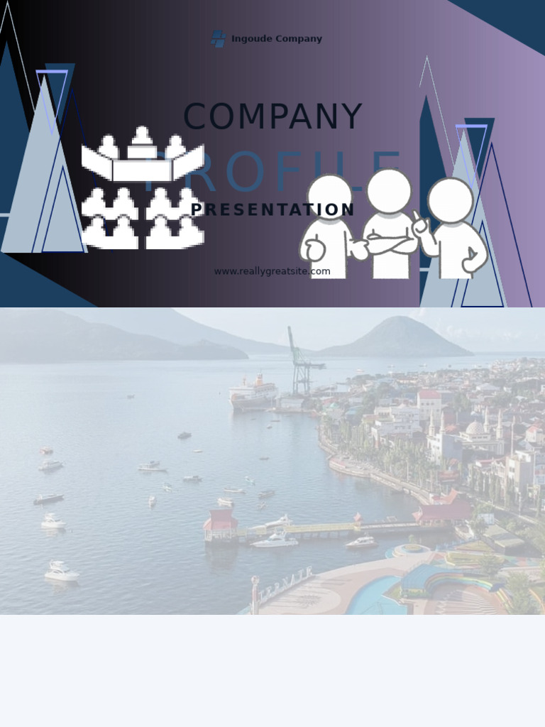 Blue and White Geometric Company Profile Presentation | PDF