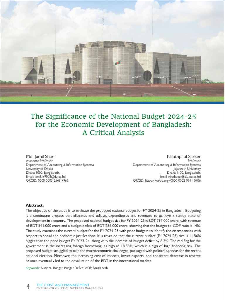 Bangladesh FY 2024-25 Budget Analysis | PDF | Government Budget Balance ...
