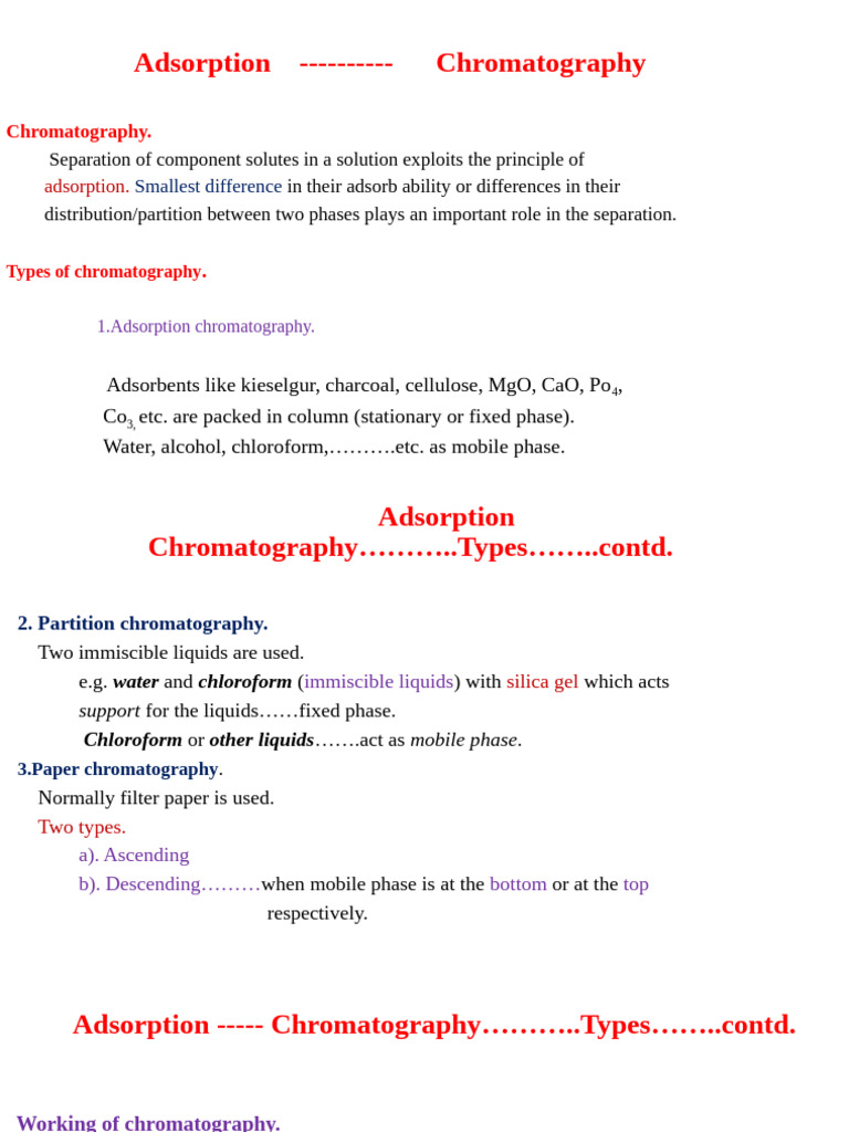 Eleventh Adsorptio Chromatography Adsorption Applications With ...
