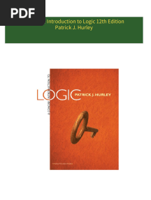 Full Download A Concise Introduction to Logic 12th Edition Patrick J. Hurley PDF DOCX