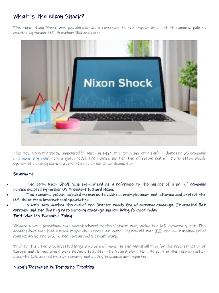 NIXON SHOCK | PDF | Cost Of Living | United States Dollar