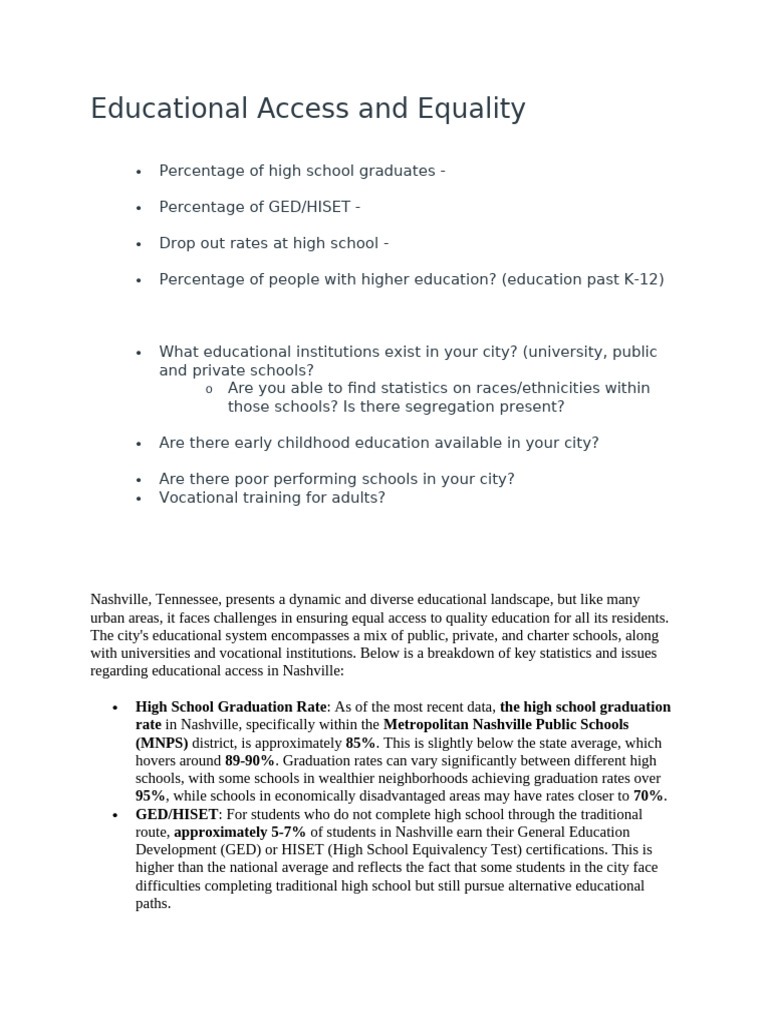 Educational Access and Equality | PDF | Poverty | Poverty & Homelessness
