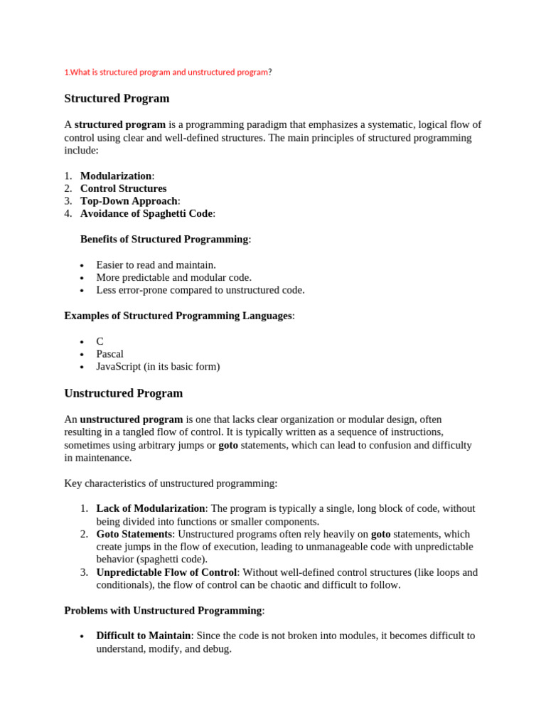 ISP QUES ANS | PDF | Control Flow | Variable (Computer Science)