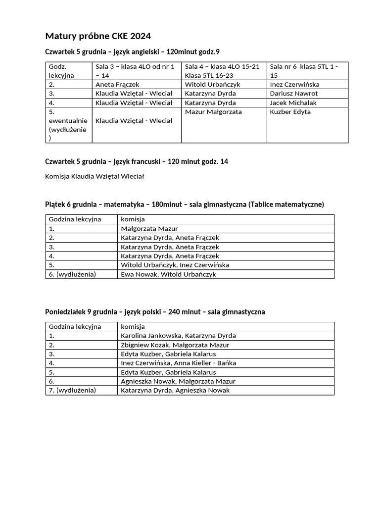 Matury Próbne CKE 2024 | PDF