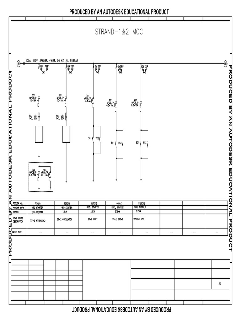 MCC Panel SLD Drawing for Automation | PDF | Autodesk | Computer Aided ...