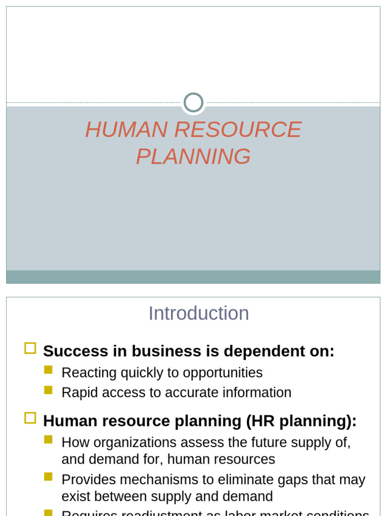 Hrm-Human Resource Planning | PDF | Human Resource Management | Forecasting