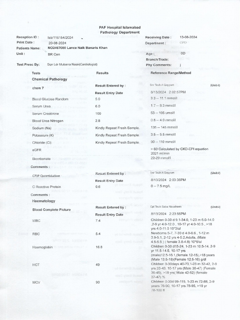 Blood Report-2 | PDF