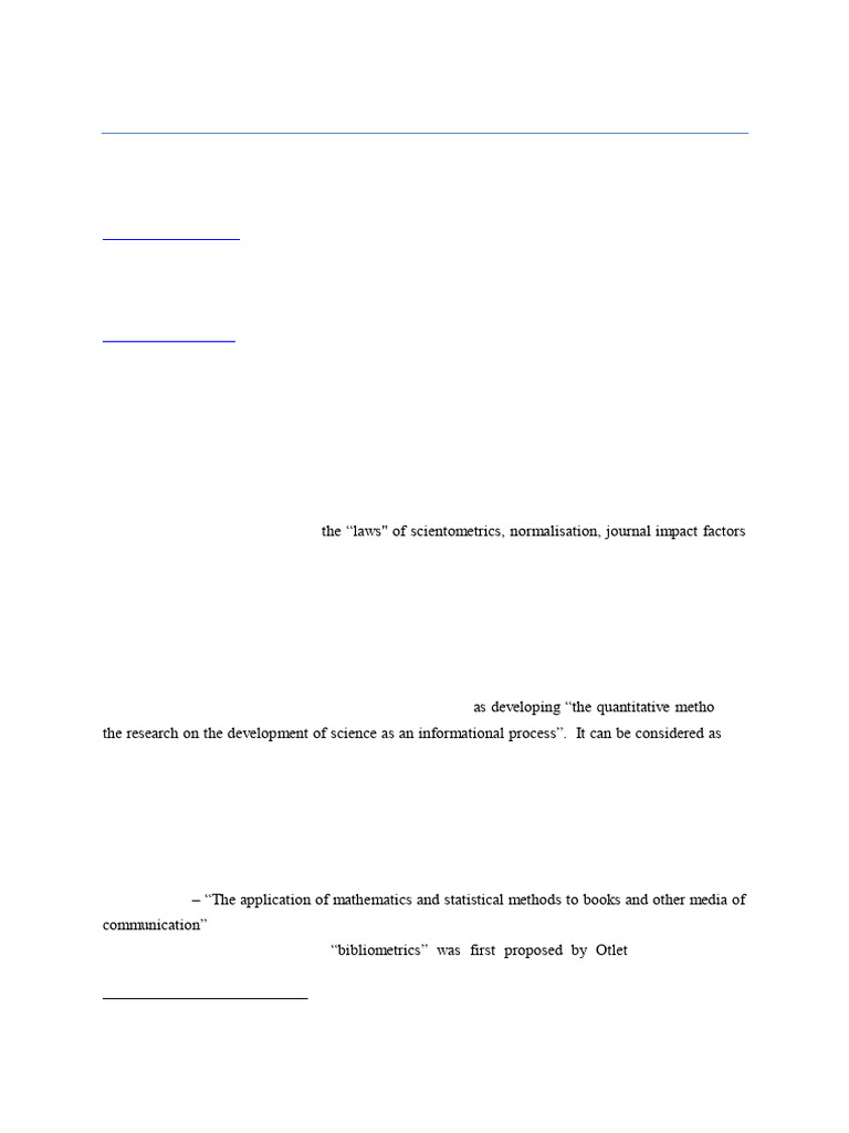 A Review of Theory and Practice in Scientometrics: John Mingers | PDF ...