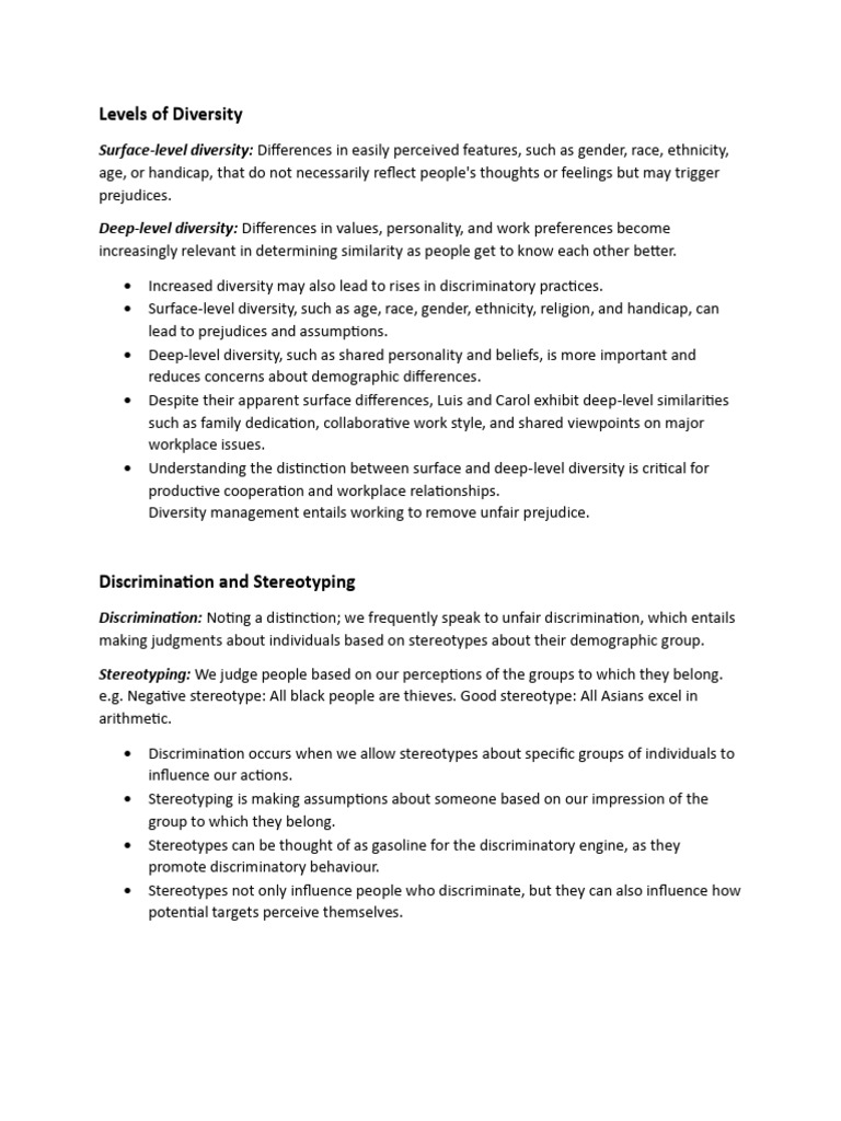 Understanding Diversity and Stereotypes | PDF | Stereotypes | Prejudices