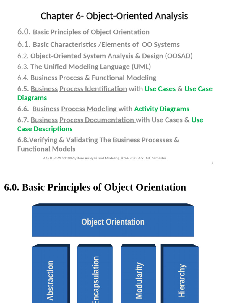 Chapter 6-Object-Oriented Analysis-December-2024 | PDF | Use Case ...