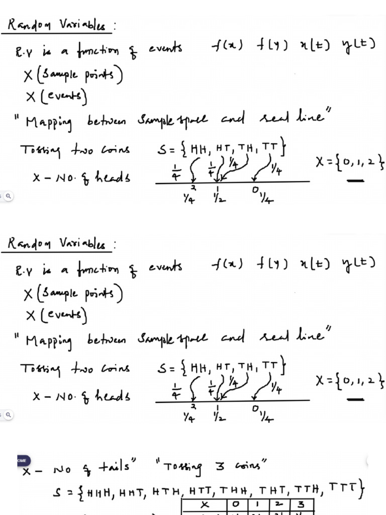 Random Variable Notes 1 | PDF