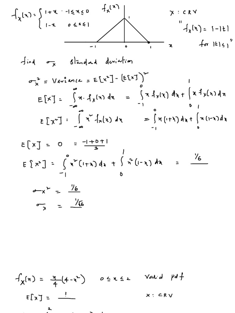 Random Variables Notes 4 | PDF