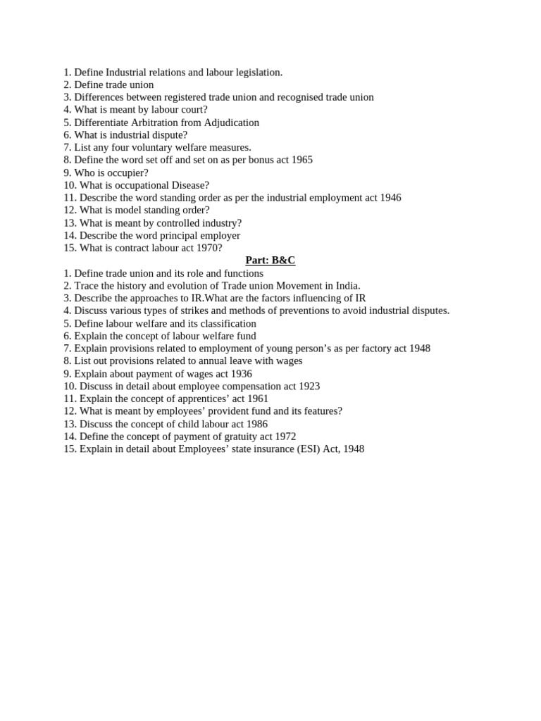 IRLL Important Questions | PDF