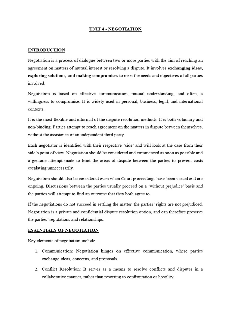 Negotiation Pdf Negotiation Bargaining