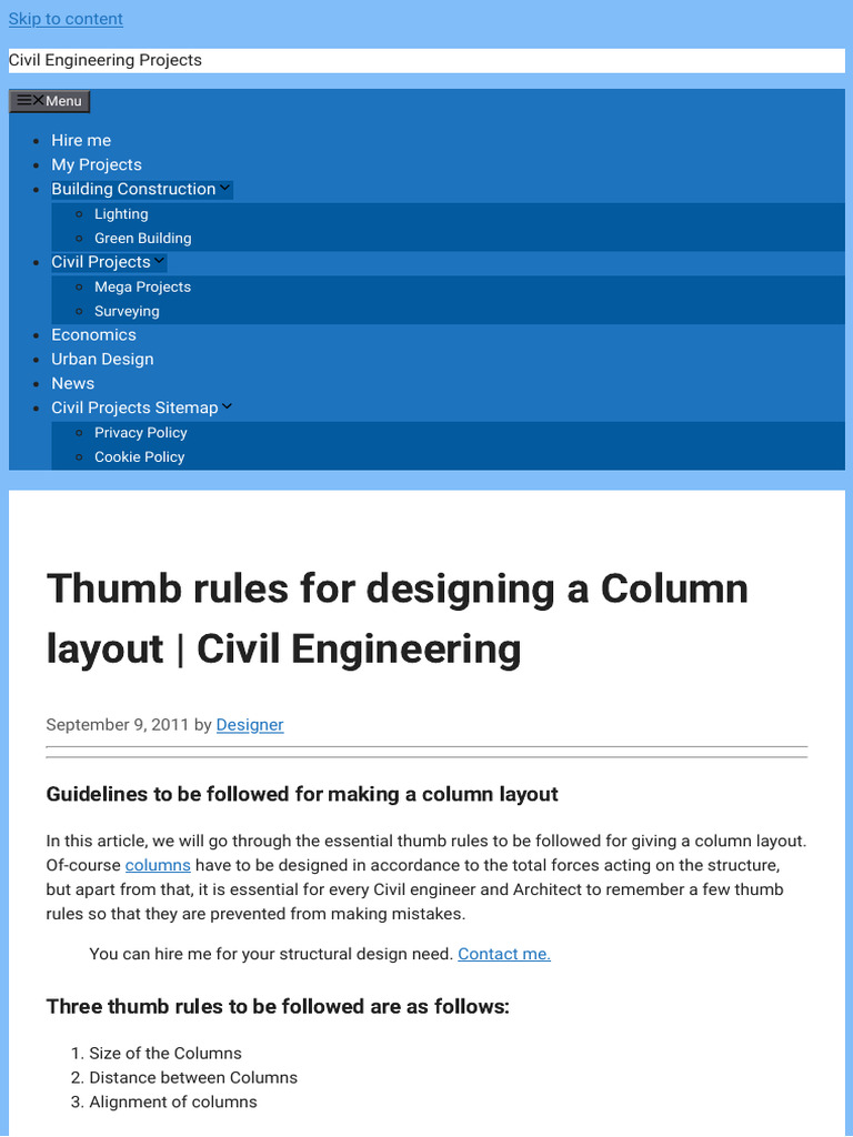 Column Layout Design Guidelines | PDF | Column | Beam (Structure)