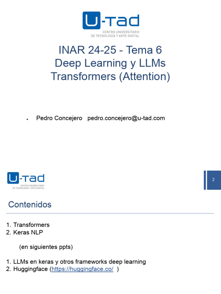 Deep Learning: Transformers y Keras NLP | PDF