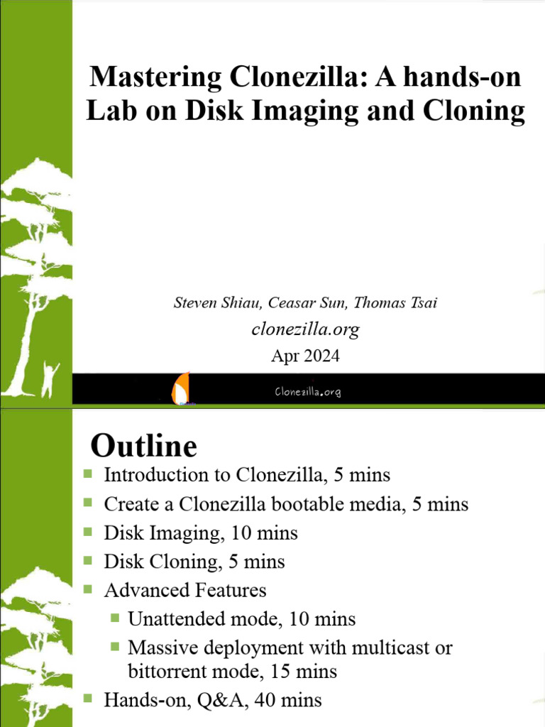 LFNW2024 Clonezilla v1 | PDF | Operating System Technology | Software