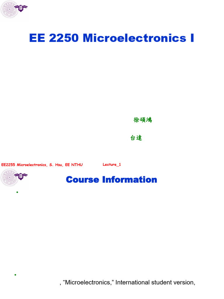 Lecture 1 Introduction Pdf Integrated Circuit Transistor