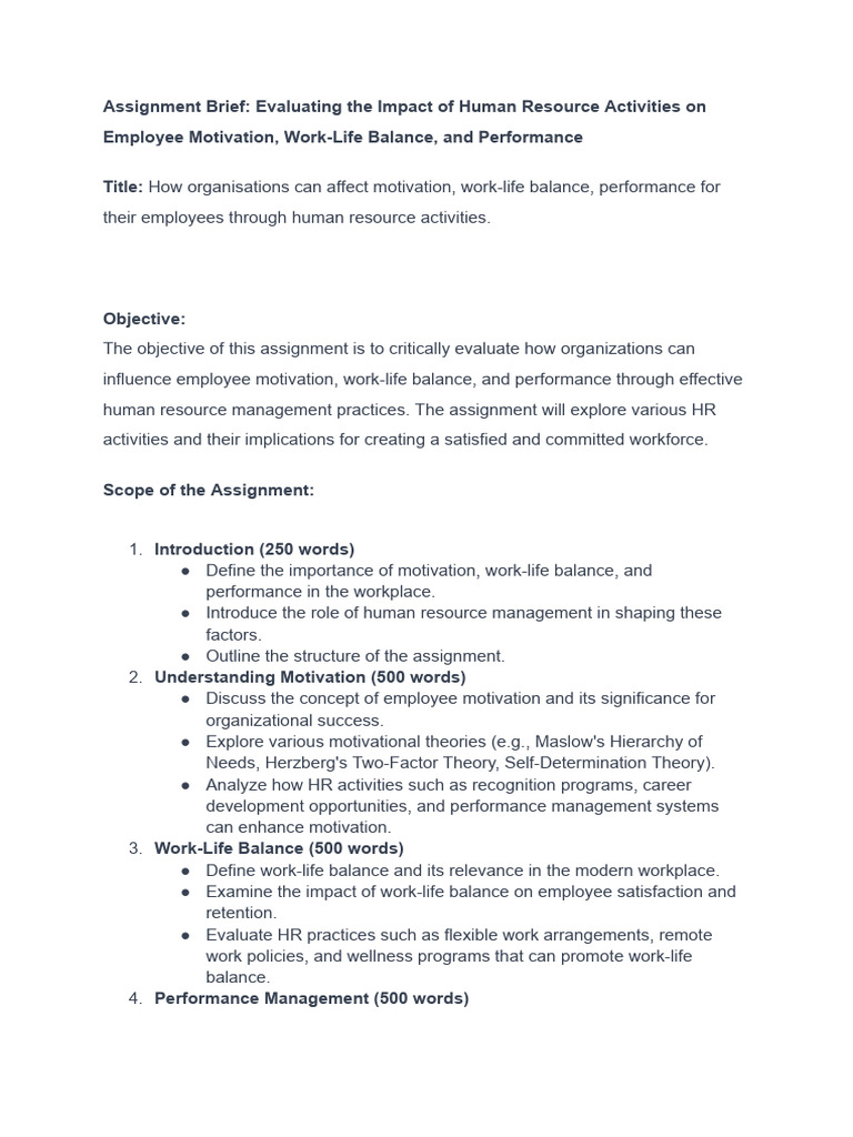HR's Role in Motivation & Balance | PDF | Motivation | Motivational