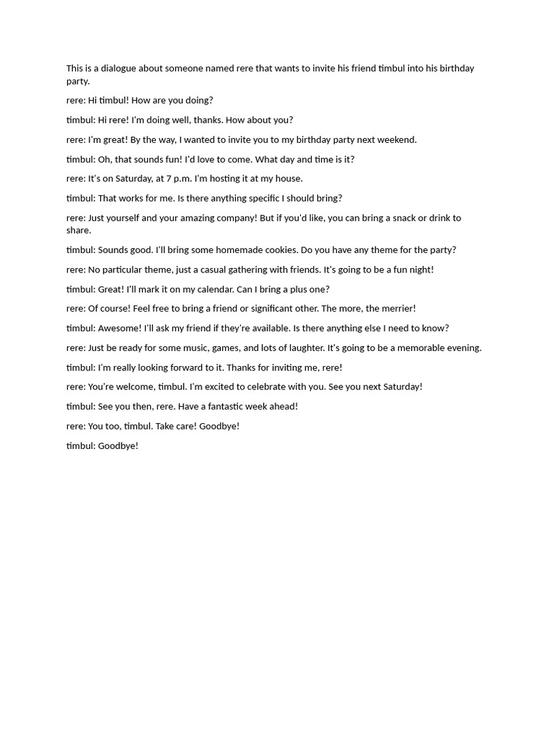 Dialog Bahasa Inggris | PDF