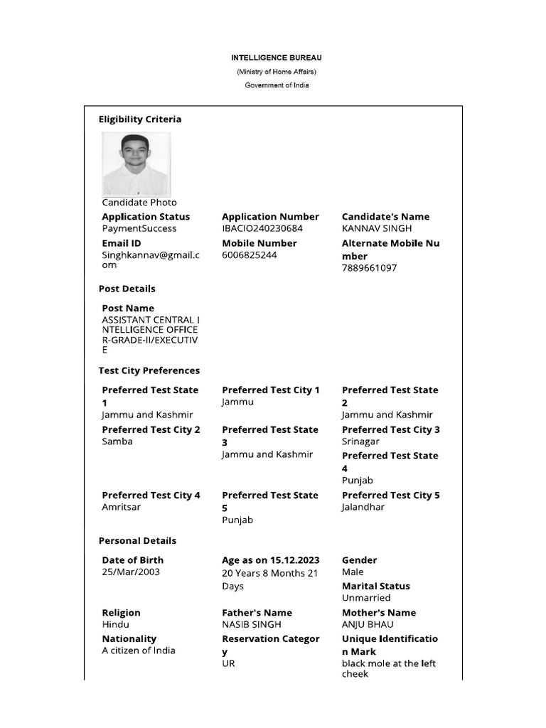 Ib Acio, Form | PDF
