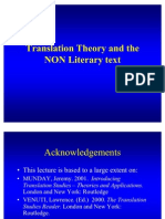 Translation Theory and The NON Literary Text