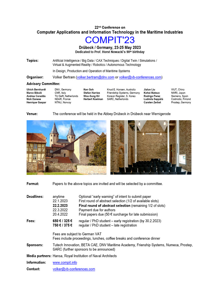 Compit2023 Flyer | PDF | Ships | Simulation