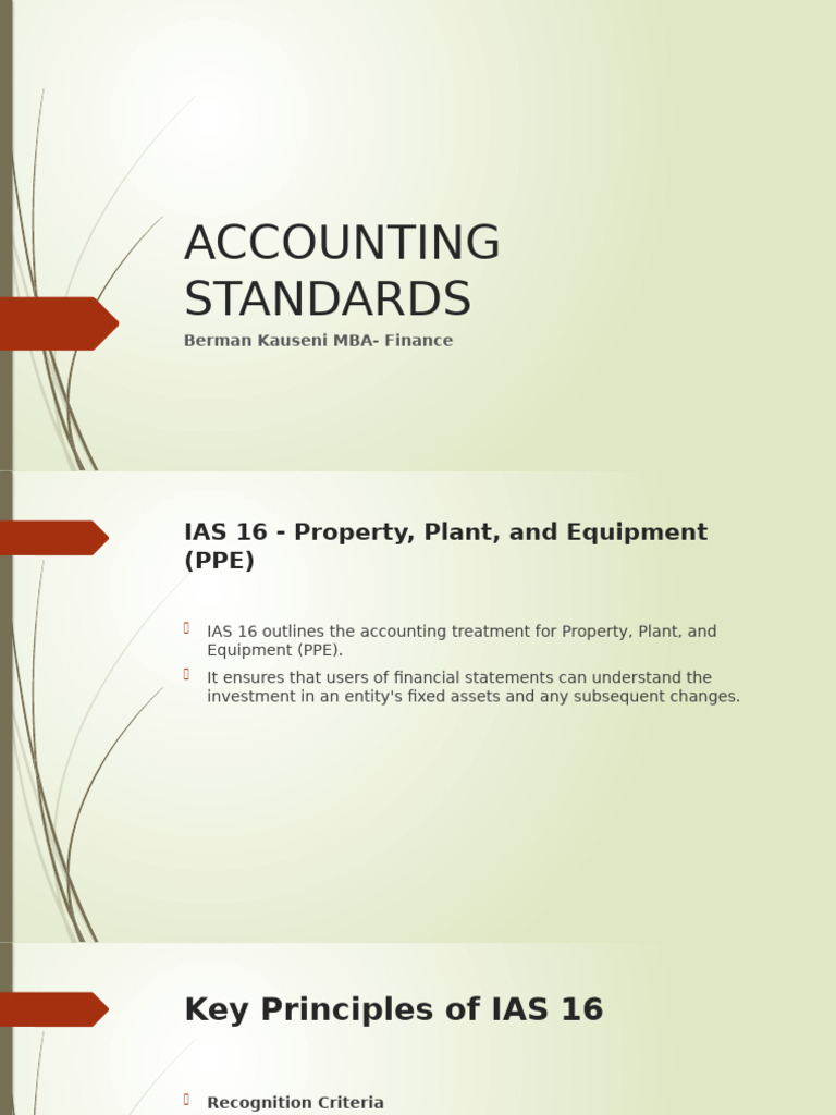 IAS 16: Accounting for PPE Explained | PDF | Depreciation | Accounting