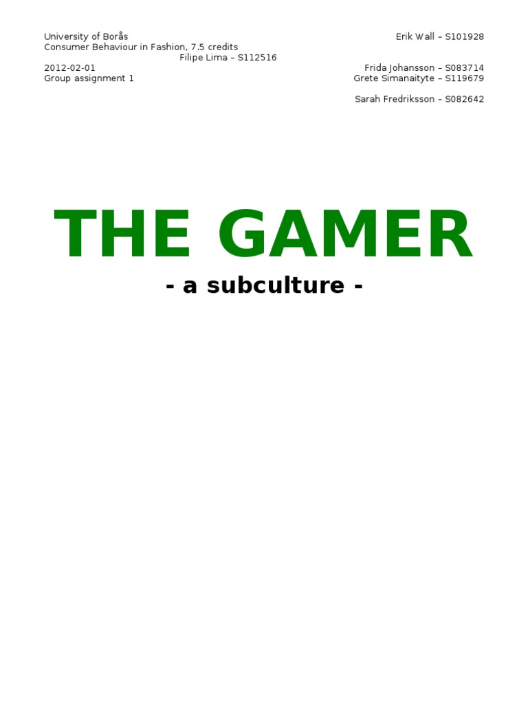 The Gamer 1.0 | PDF | Survey Methodology | Video Games