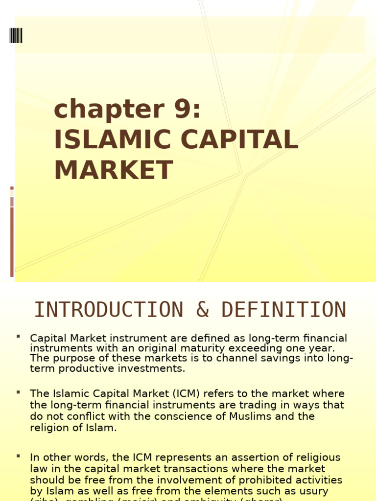 W9 - Islamic Capital Market | PDF | Islamic Banking And Finance | Real ...