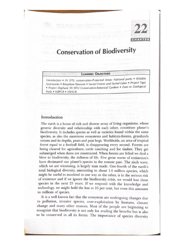 Conservation of Biodiversity (PDF - Ai-Compressed) | PDF