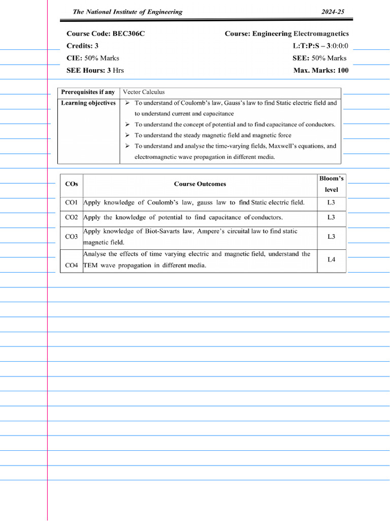 Module 3 Bec306c Engineering Electromagnetics v1 | PDF