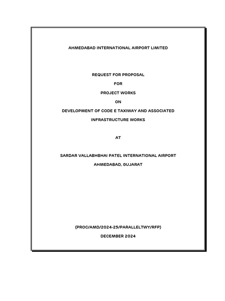RFP - Development of Code E Taxiway and Associated Infrastructure Works ...