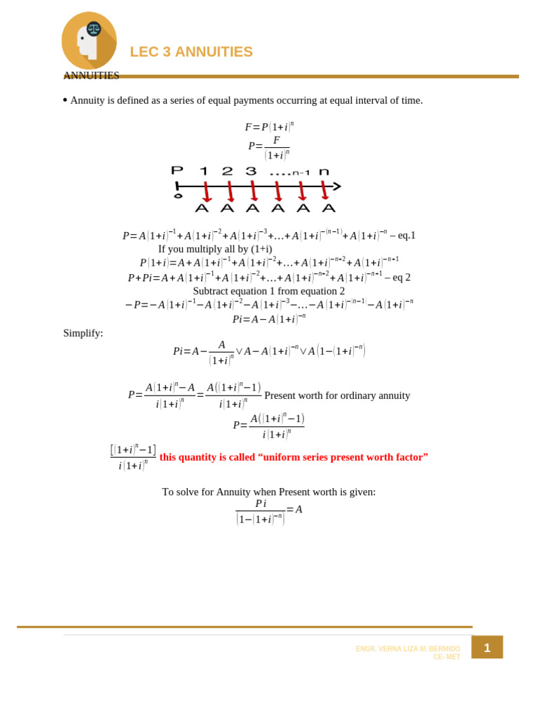 Understanding Annuities: Formulas & Examples | PDF | Present Value ...