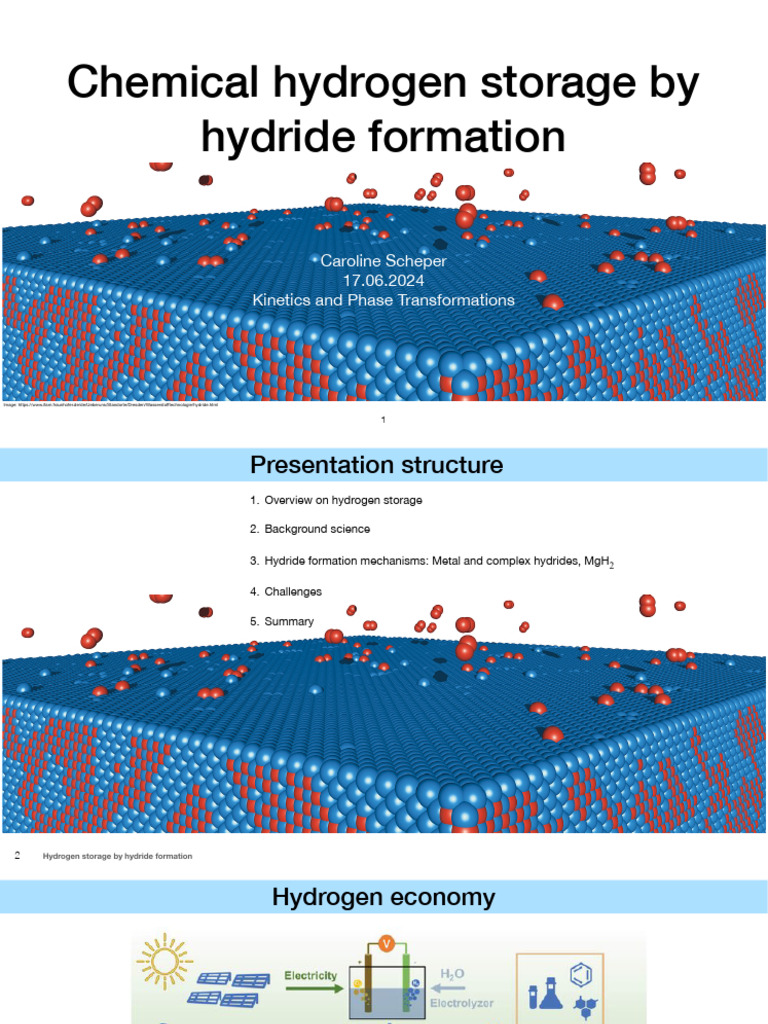 Hydride Formation for Hydrogen Storage | PDF | Adsorption | Chemical ...