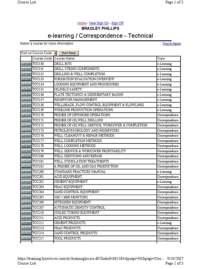 TCC Course Catalog Download Free PDF Oil Well Petroleum Reservoir