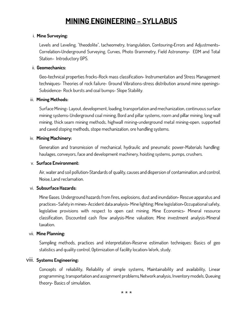 Mining Engineering 17.03.20 | PDF