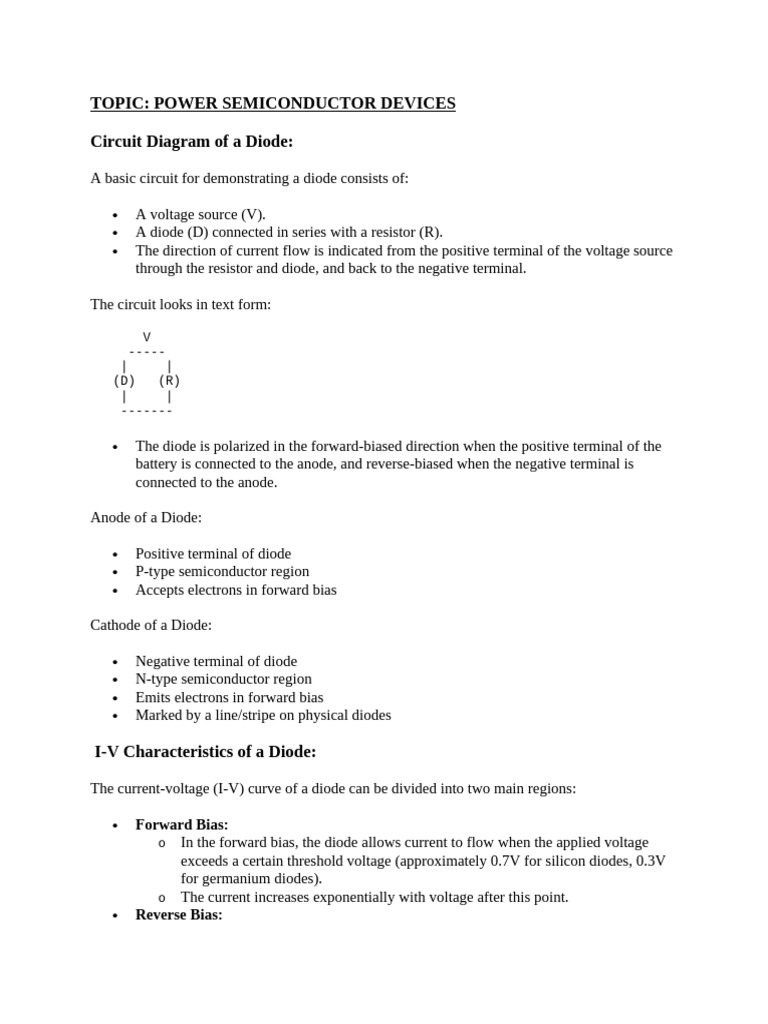 EIE 417 Note For Week 2 | PDF | Diode | Field Effect Transistor
