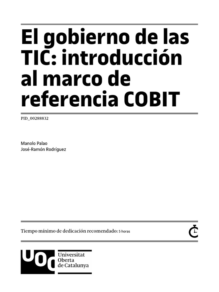 El Gobierno de Las TIC Introducción | PDF | Cobit | Business