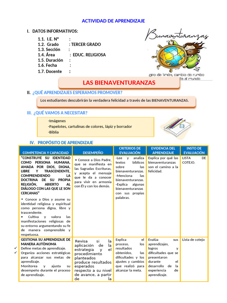 Bienaventuranzas: Camino a la Felicidad | PDF | Bienaventuranzas ...