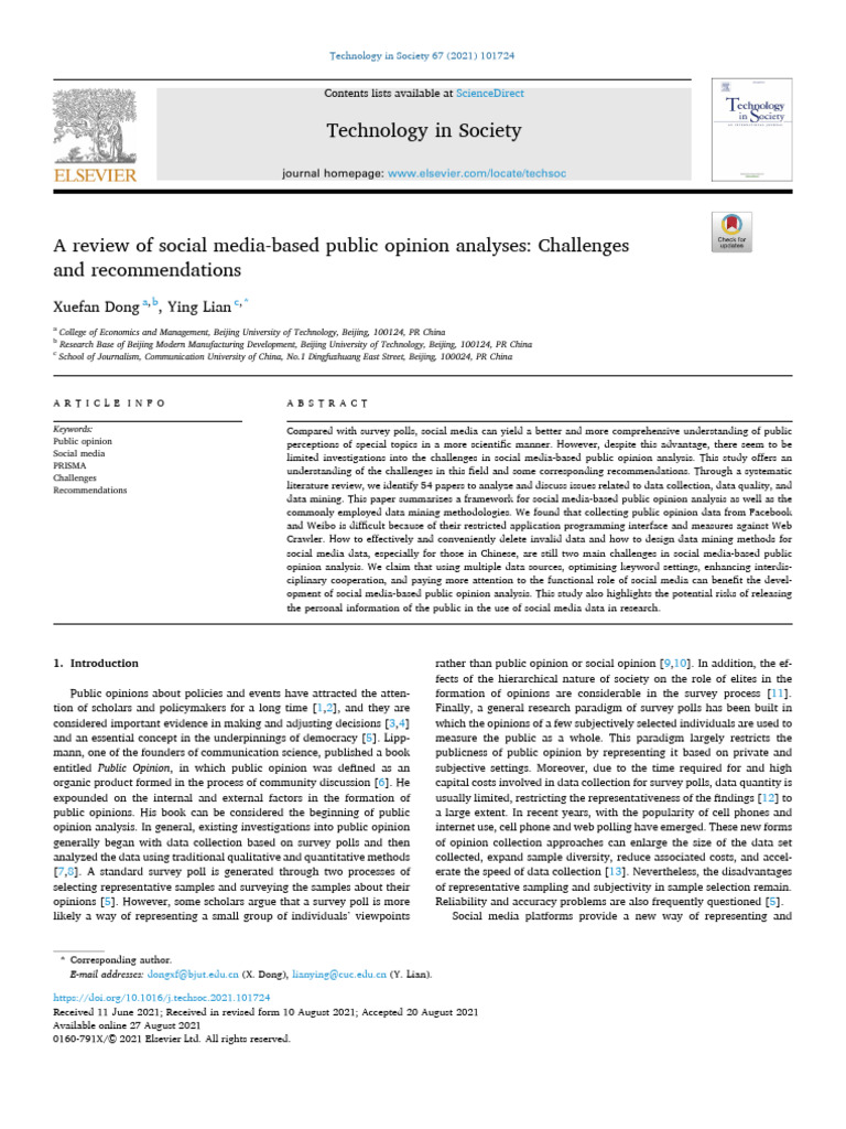 Social Media Public Opinion Analysis Challenges | PDF | Social Media ...