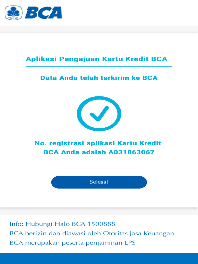 Bca E Form Kartu Kredit Pdf