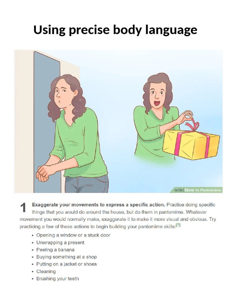 Using Precise Body Language | PDF