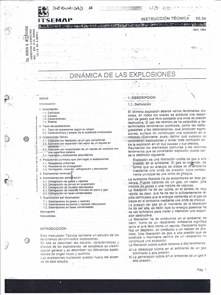 Dinamica de Las Explosiones | PDF