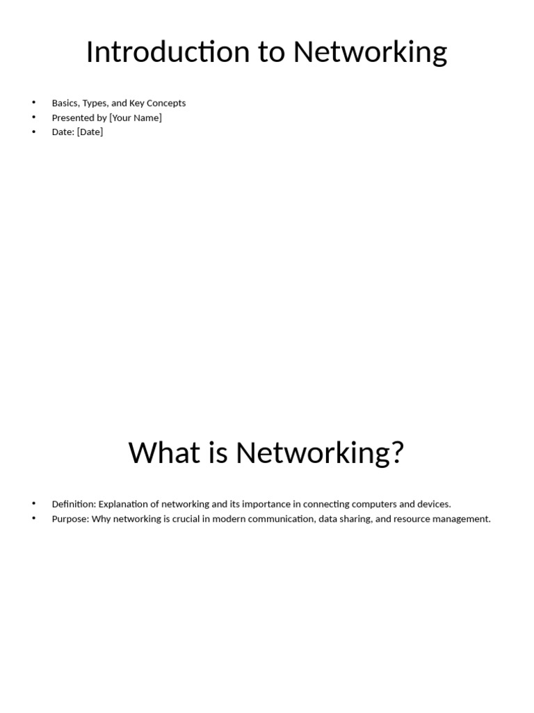 Networking Basics and Key Concepts | PDF | Computer Network | Network ...