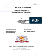 An Udp Report On "Human Resource Management System": by Rahul Suryavanshi (096380307049) Amit Gupta (096380307062)