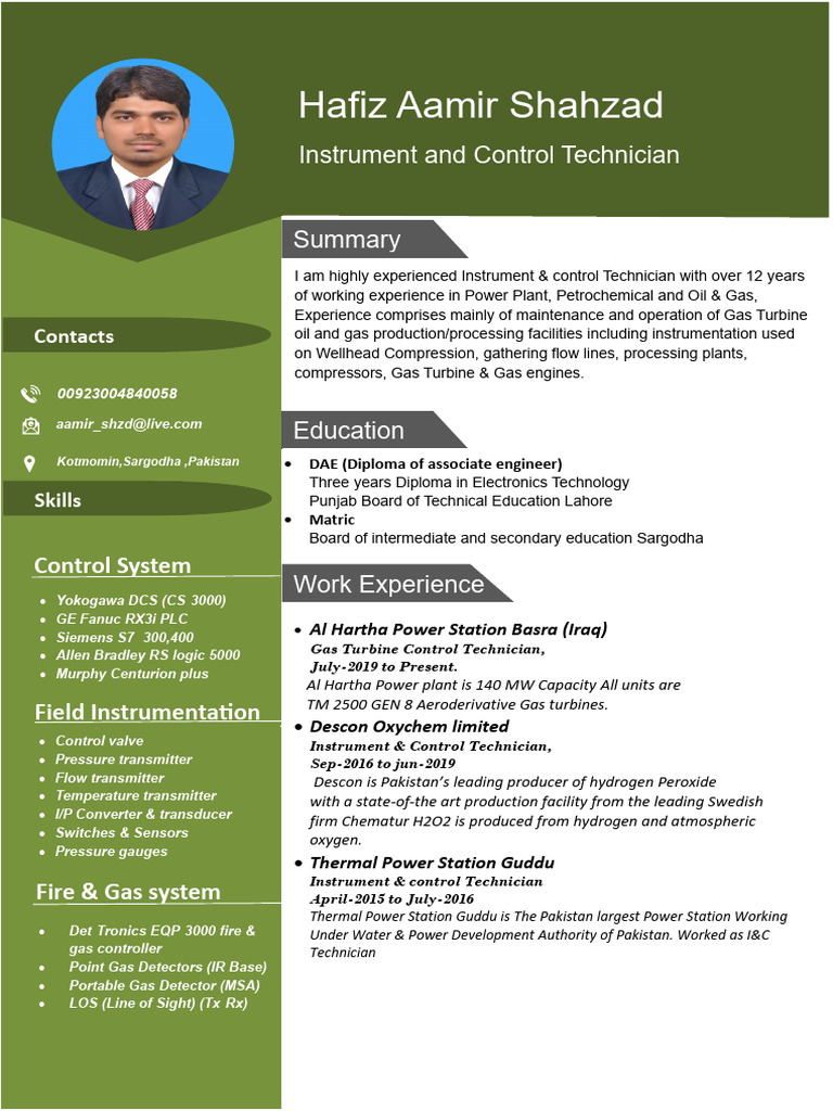 Instrumentation Technician Profile | PDF | Flow Measurement ...