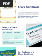 Format of SH 1 Share Certificate | PDF