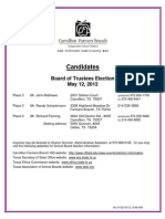 Candidates For The Board Election 05-12-12